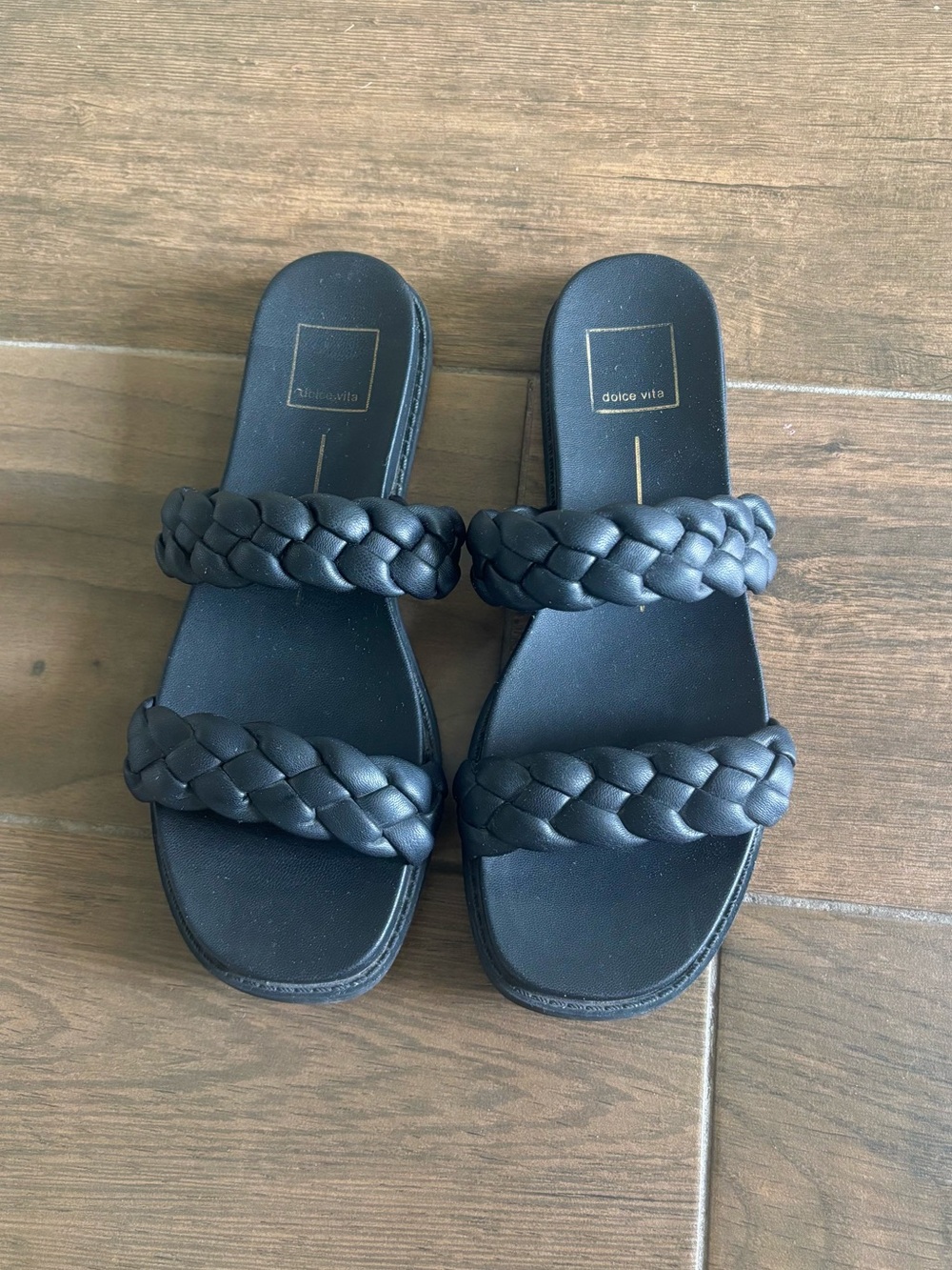 Dolce Vita Braided Double-Strap Slide Sandals